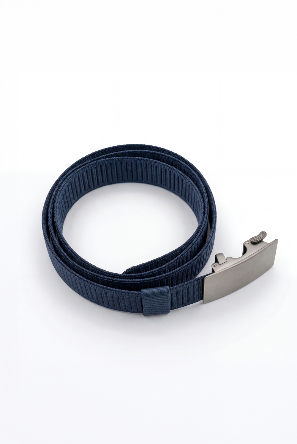 Men’s Tomato Store Everyday Webbing Belt Smooth Brushed Metal Plate Buckle