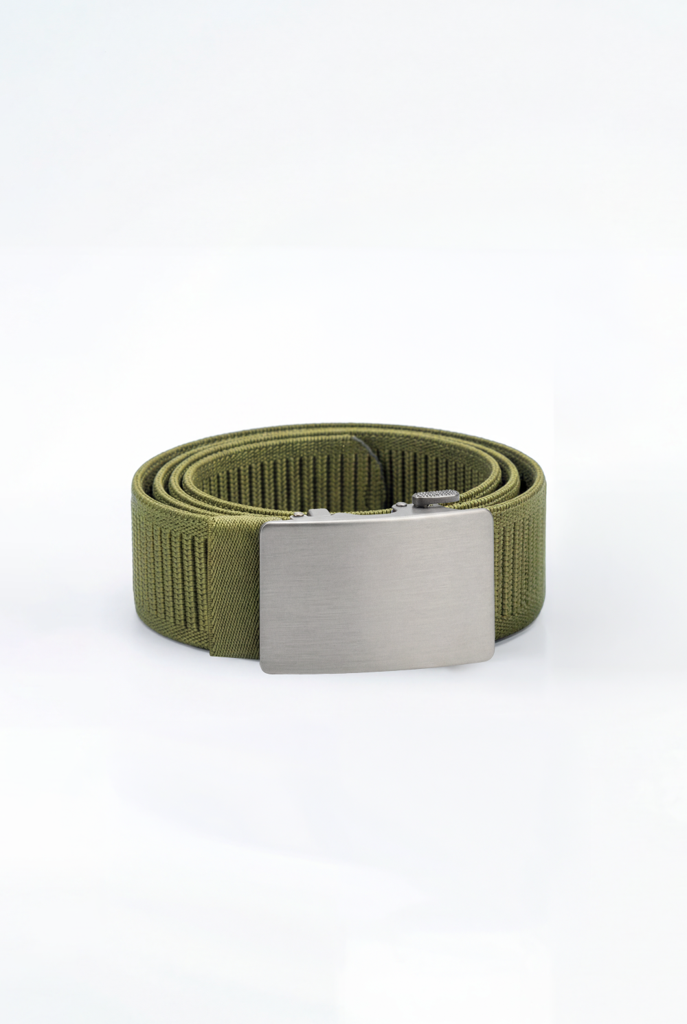 Men’s Tomato Store Everyday Webbing Belt Smooth Brushed Metal Plate Buckle