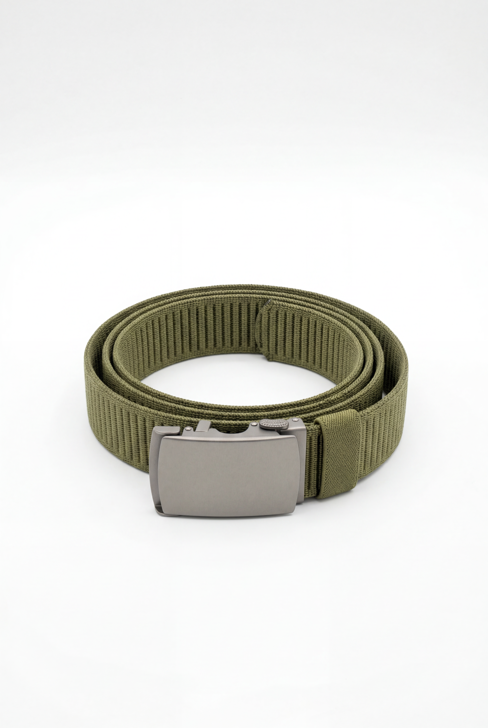 Men’s Tomato Store Everyday Webbing Belt Smooth Brushed Metal Plate Buckle