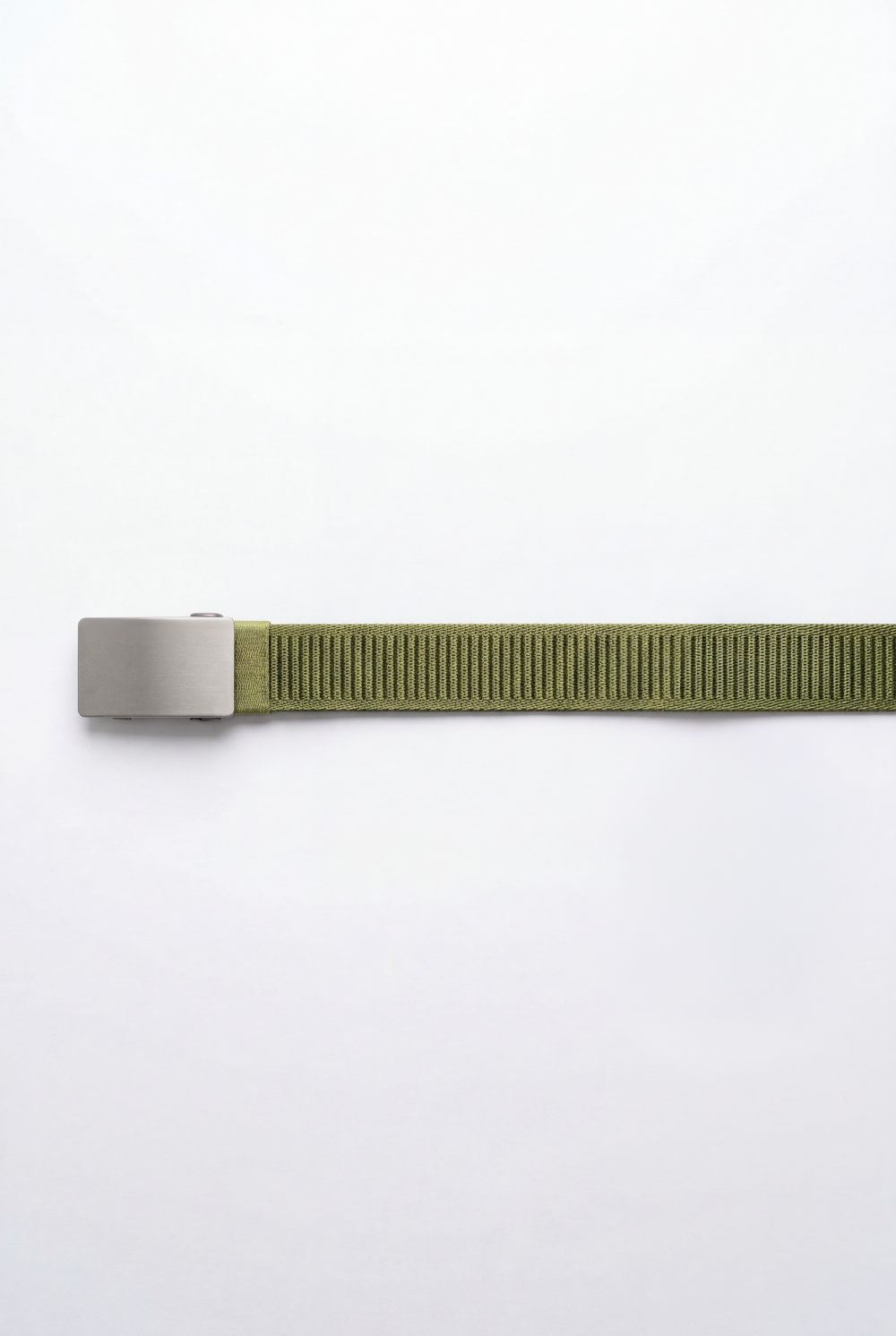 Men’s Tomato Store Everyday Webbing Belt Smooth Brushed Metal Plate Buckle