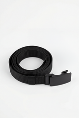 Men’s Tomato Store Clean Web Belt Smooth Matte Plate Buckle Sleek Low Profile Closure