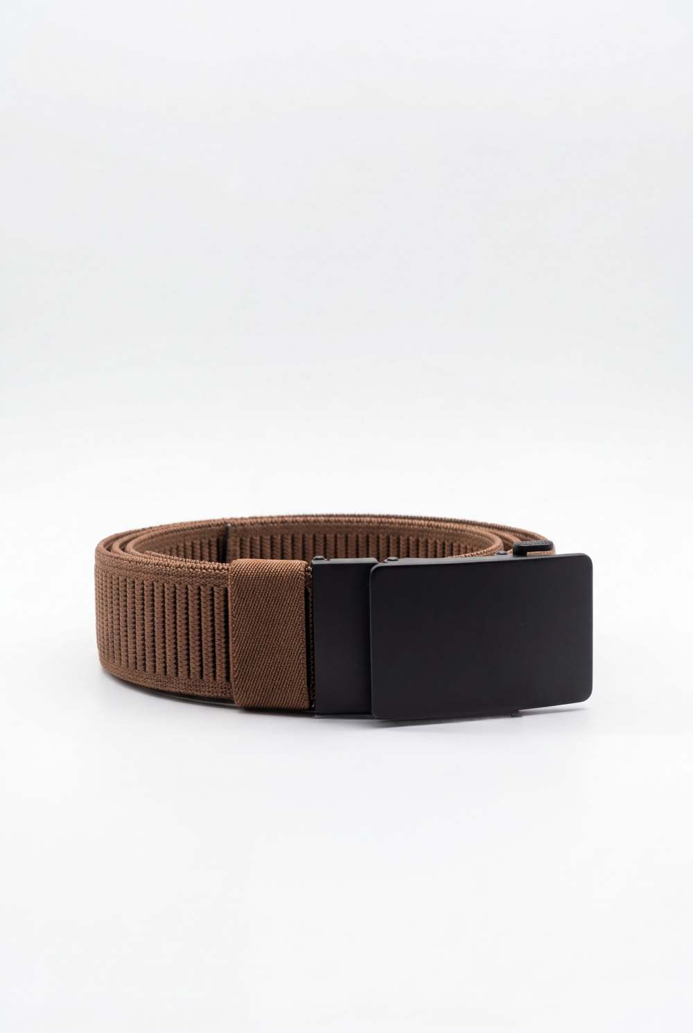 Men’s Tomato Store Clean Web Belt Smooth Matte Plate Buckle Sleek Low Profile Closure