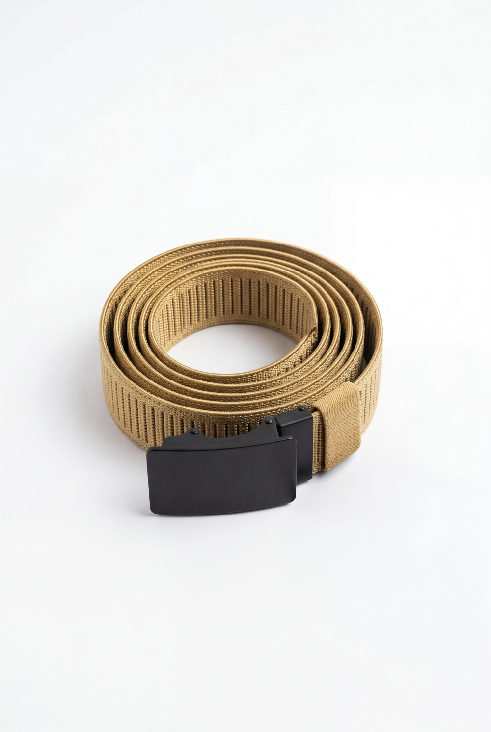 Men’s Tomato Store Clean Web Belt Smooth Matte Plate Buckle Sleek Low Profile Closure
