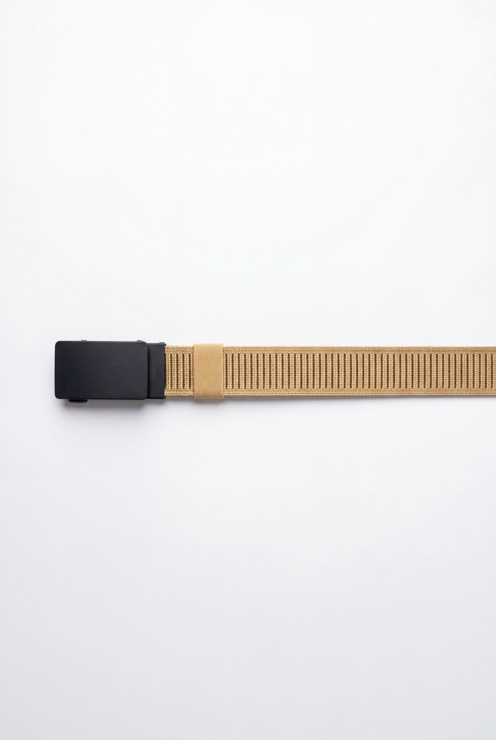 Men’s Tomato Store Clean Web Belt Smooth Matte Plate Buckle Sleek Low Profile Closure