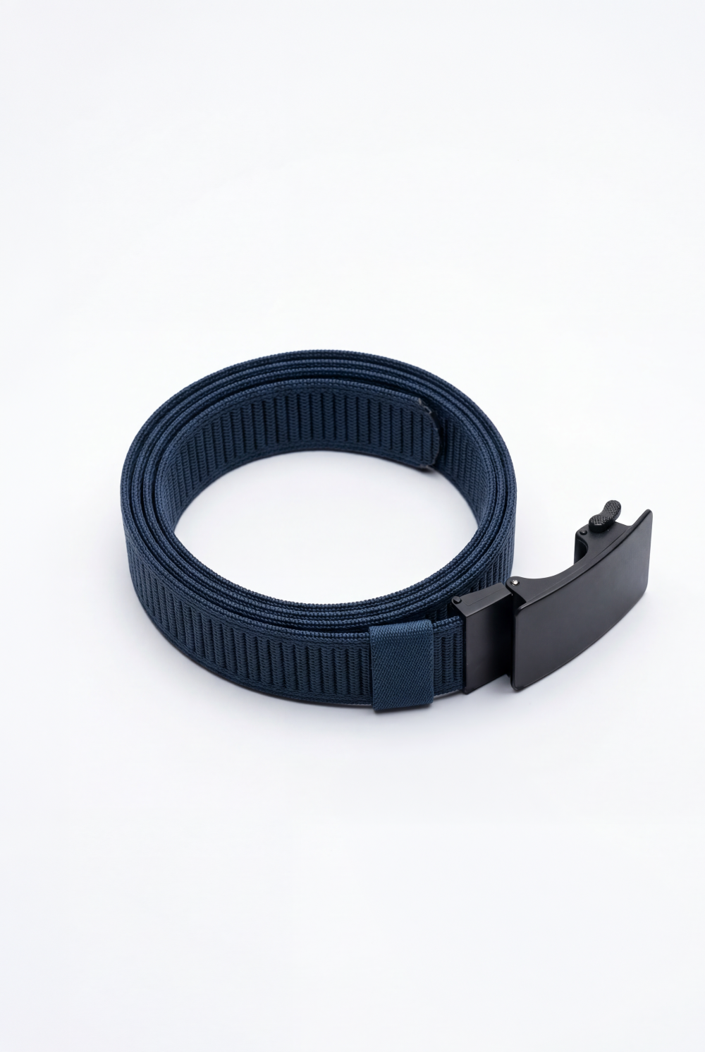 Men’s Tomato Store Clean Web Belt Smooth Matte Plate Buckle Sleek Low Profile Closure