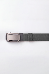 Men’s Tomato Store Glide Frame Stretch Belt With Woven Elastic Strap Brushed Plate Buckle