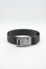 Men’s Tomato Store Tech Web Belt Sculpted Metal Buckle Geometric Plate Detail Precision