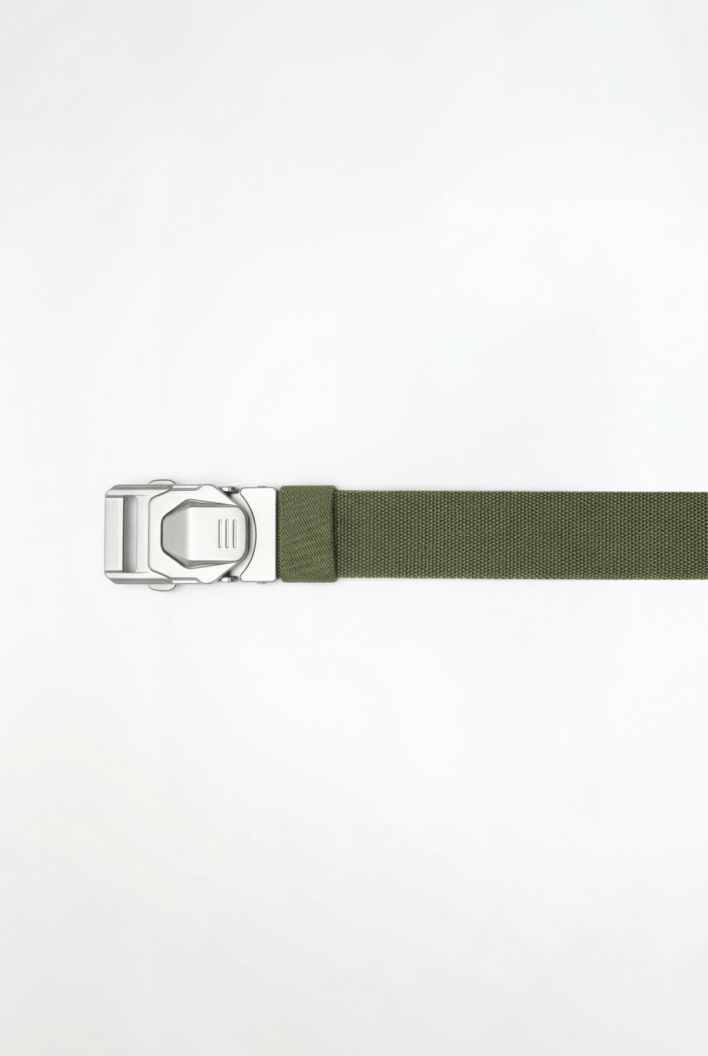 Men’s Tomato Store Tech Web Belt Sculpted Metal Buckle Geometric Plate Detail Precision