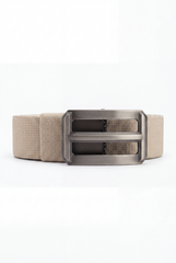 Men’s Tomato Store Double Window Elastic Belt With Woven Stretch Strap Open Frame Buckle