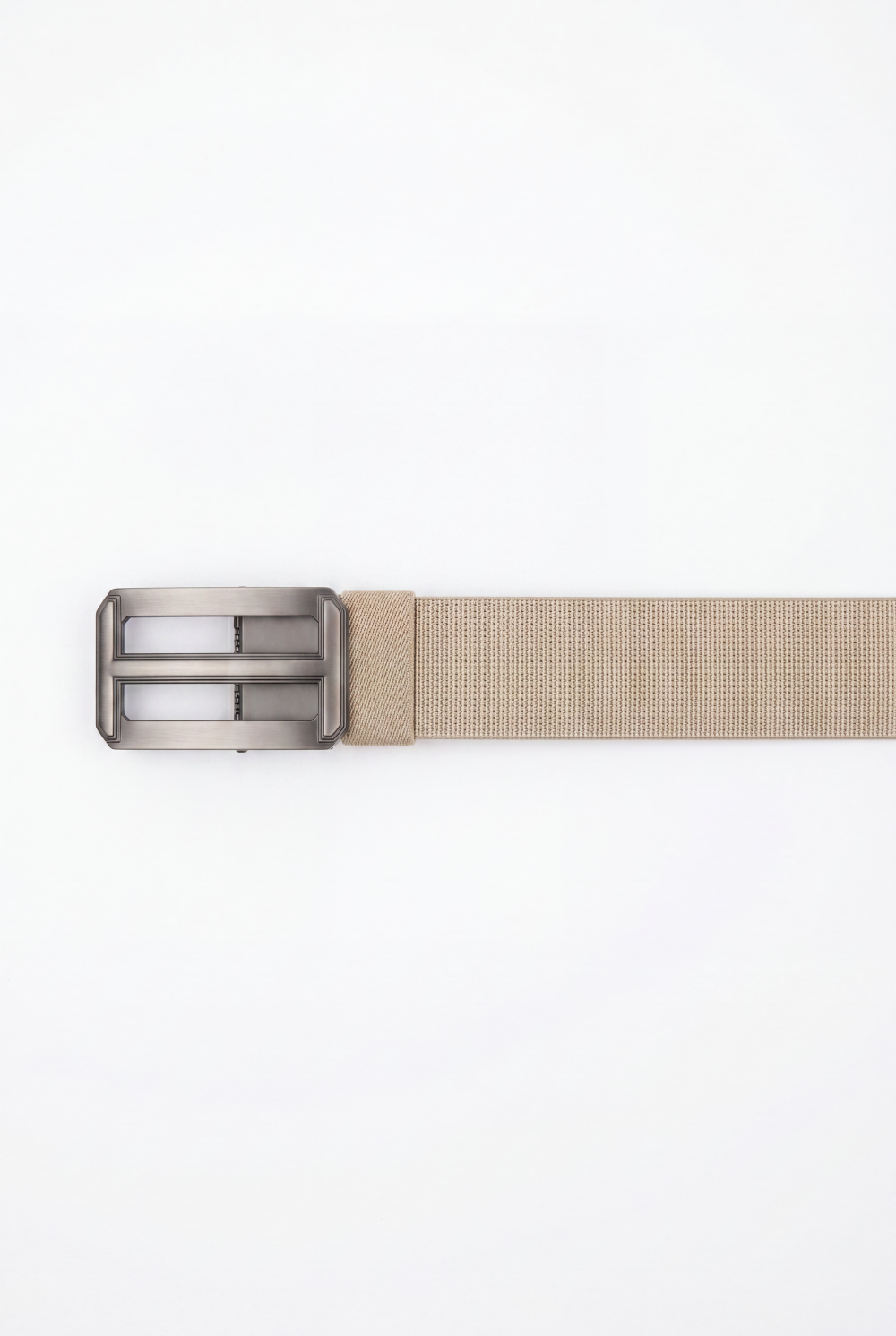 Men’s Tomato Store Double Window Elastic Belt With Woven Stretch Strap Open Frame Buckle