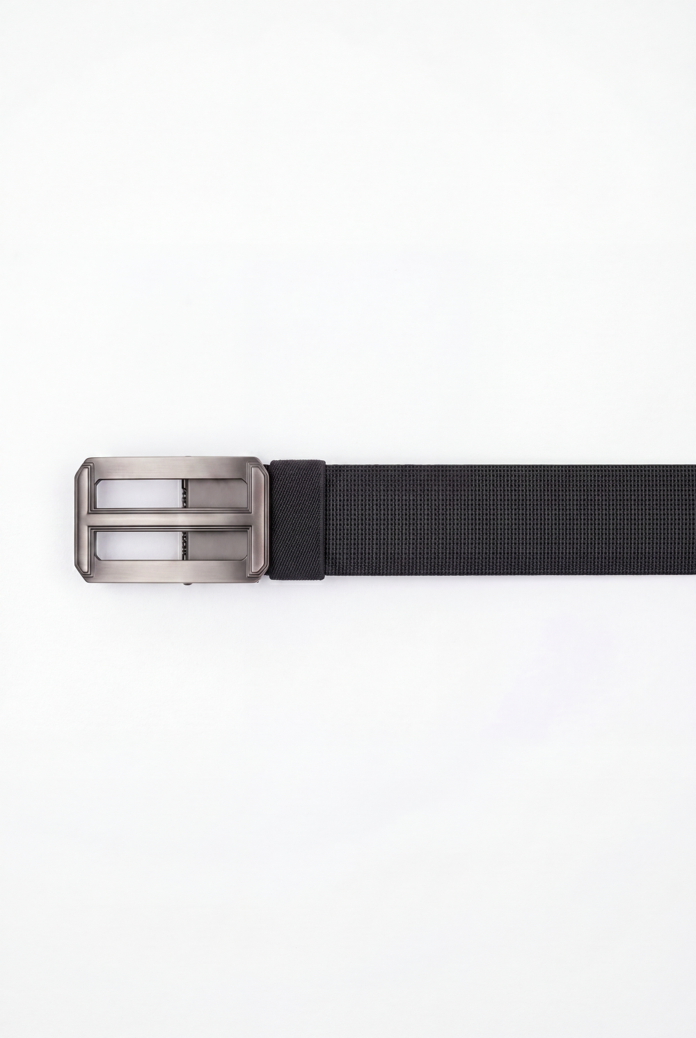Men’s Tomato Store Double Window Elastic Belt With Woven Stretch Strap Open Frame Buckle