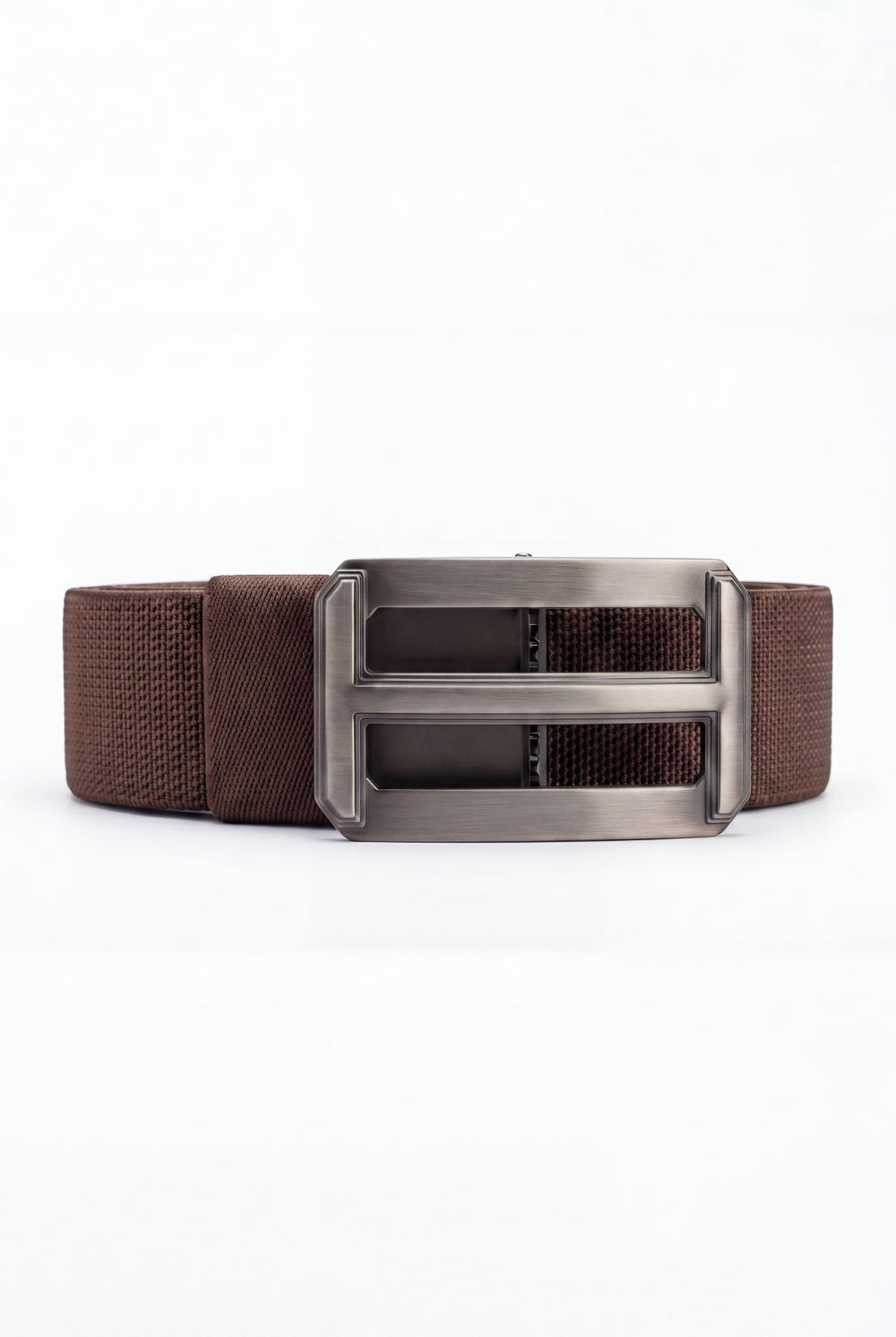 Men’s Tomato Store Double Window Elastic Belt With Woven Stretch Strap Open Frame Buckle