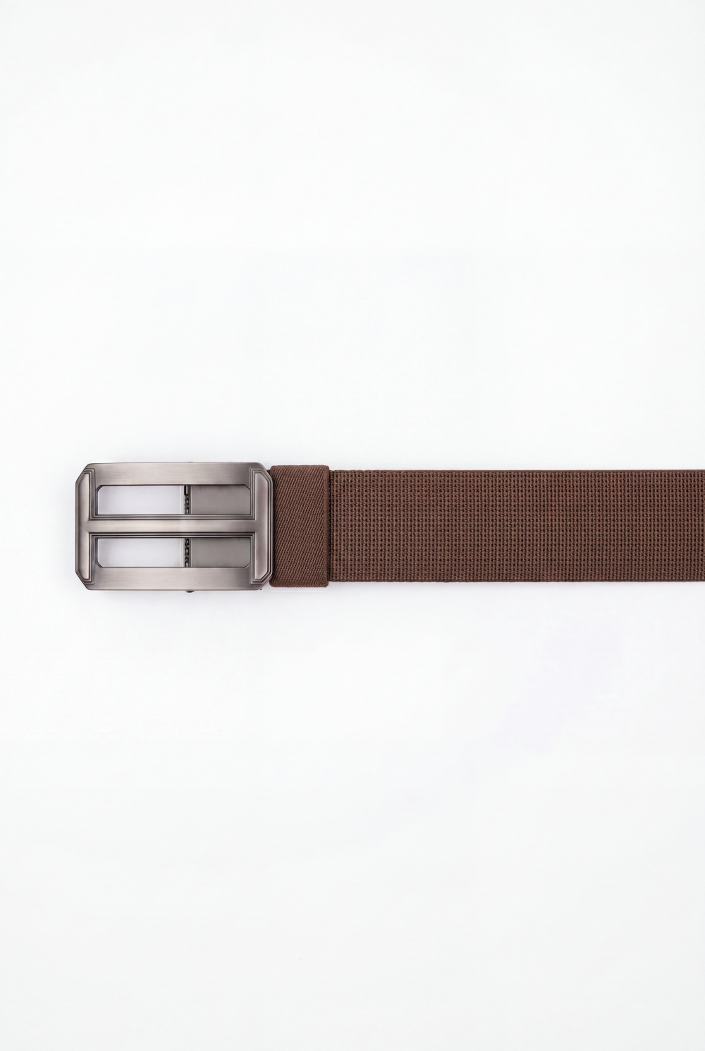 Men’s Tomato Store Double Window Elastic Belt With Woven Stretch Strap Open Frame Buckle