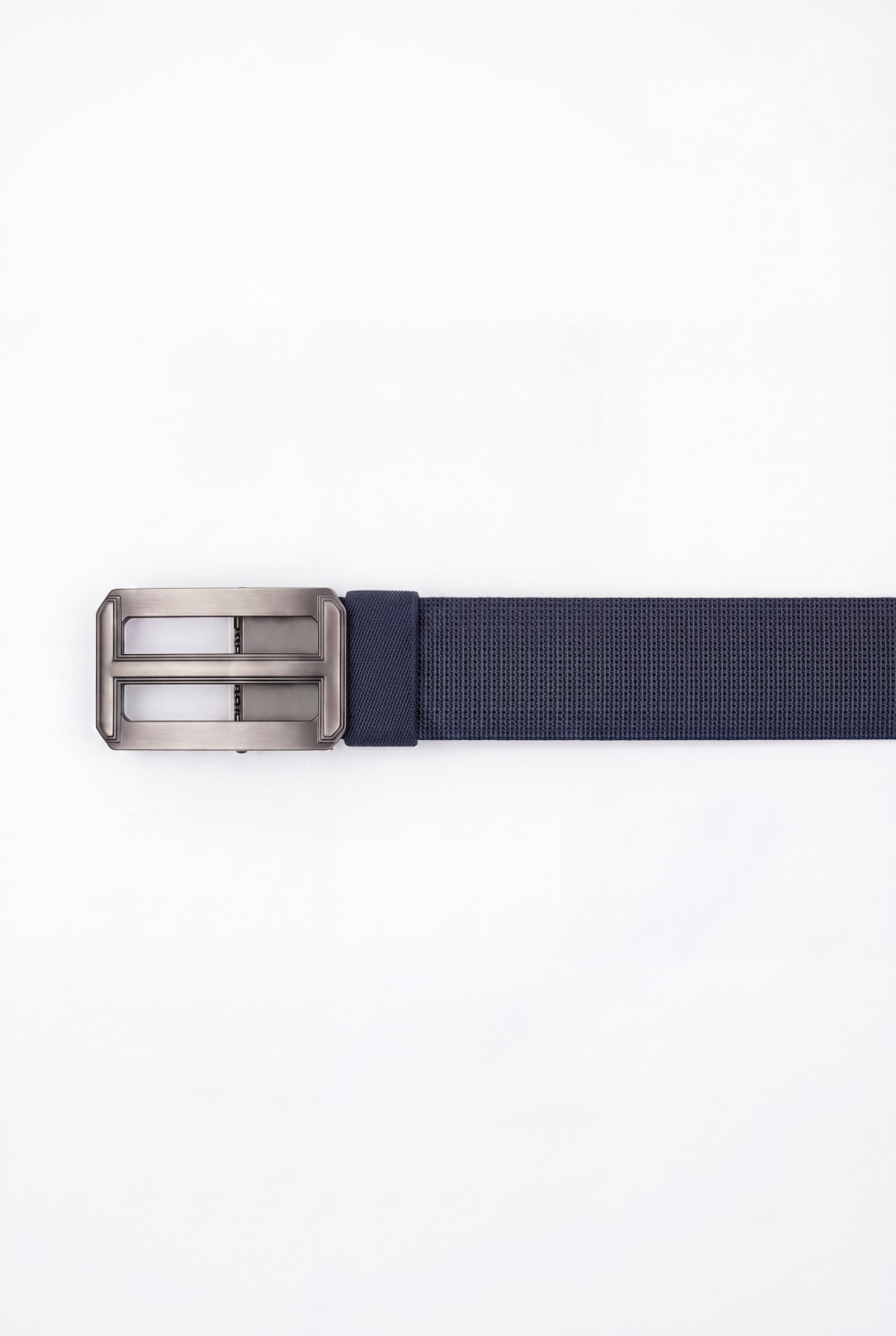 Men’s Tomato Store Double Window Elastic Belt With Woven Stretch Strap Open Frame Buckle