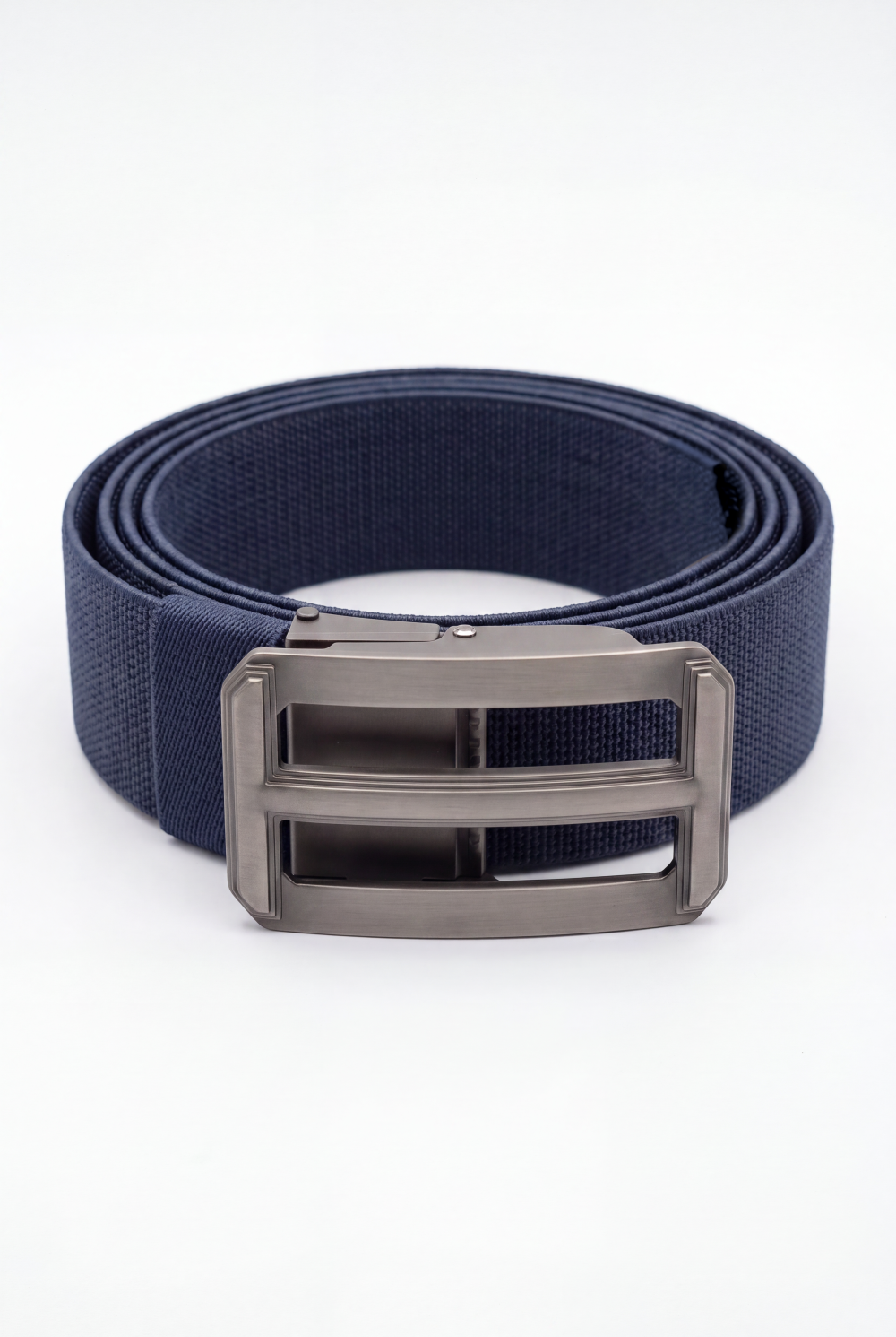 Men’s Tomato Store Double Window Elastic Belt With Woven Stretch Strap Open Frame Buckle