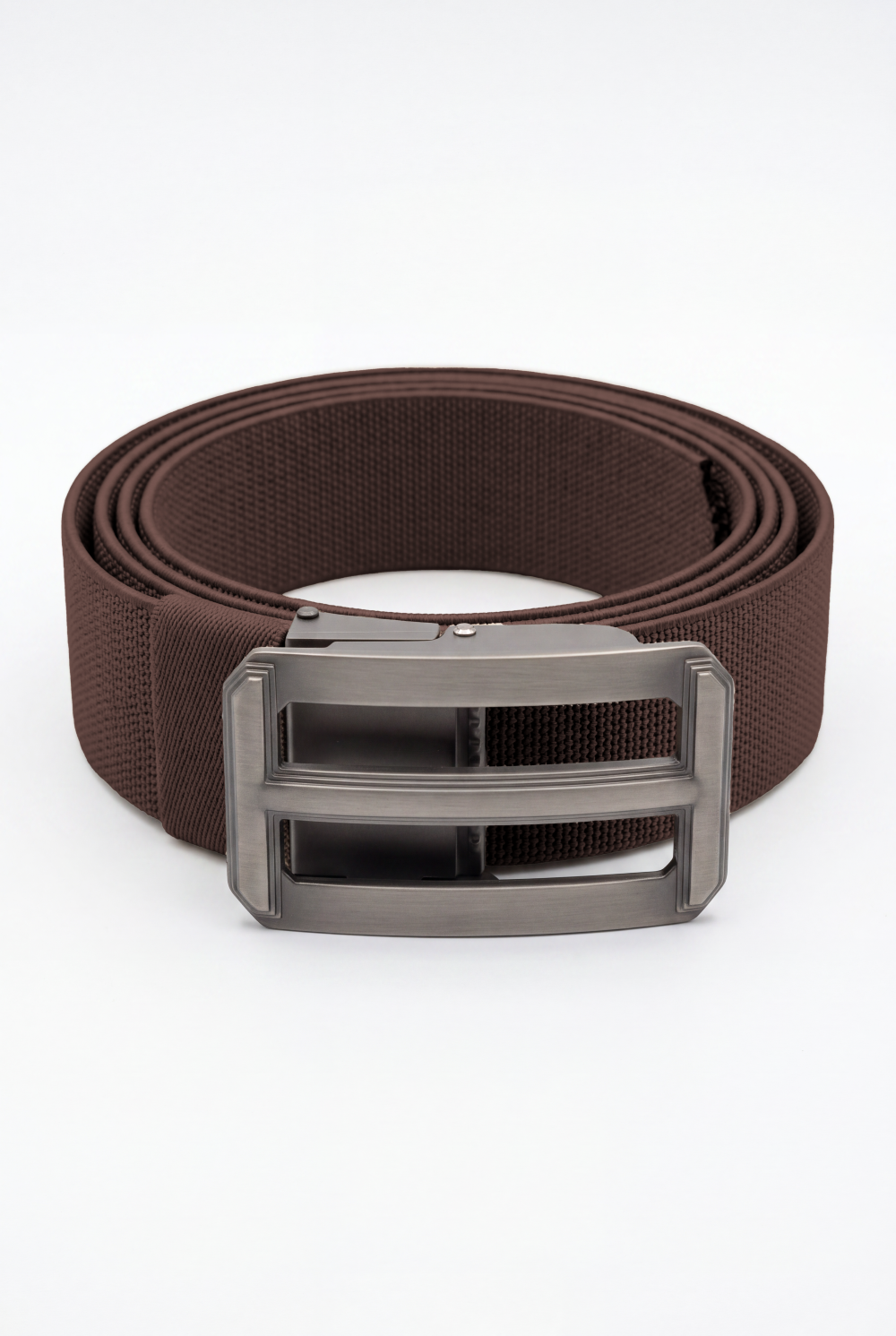Men’s Tomato Store Double Window Elastic Belt With Woven Stretch Strap Open Frame Buckle