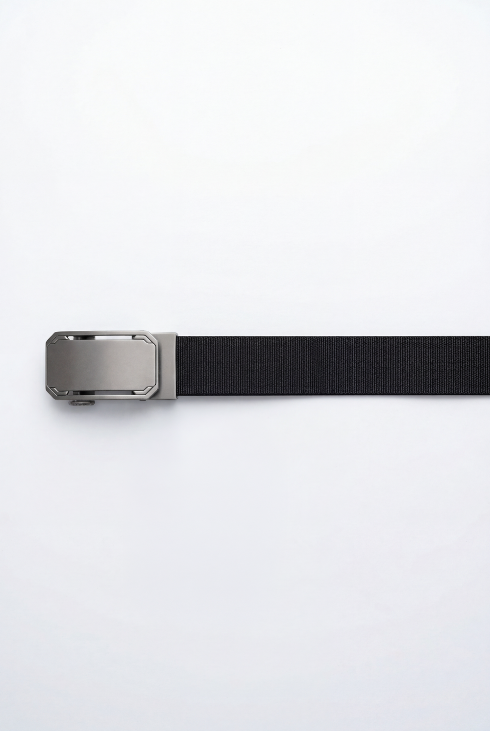 Men’s Tomato Store Premium Web Belt Brushed Metal Plate Buckle Framed Edge Detail Precision Lock System