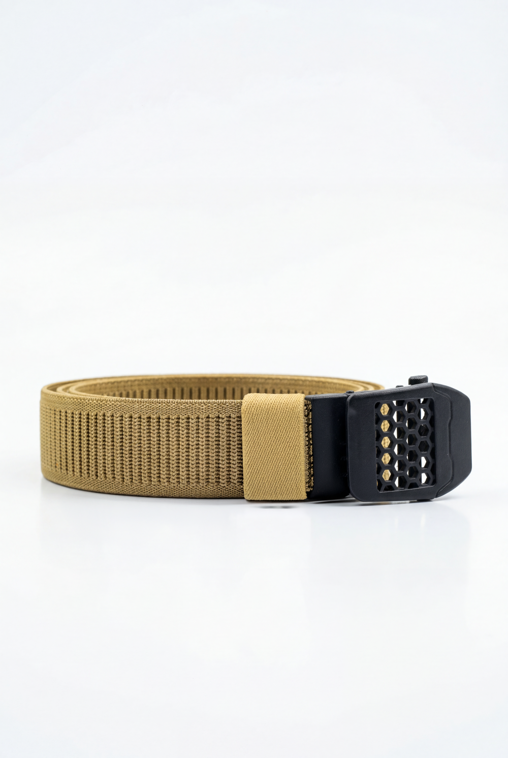 Men’s Tomato Store Premium Web Belt Brushed Metal Plate Buckle Framed Edge Detail Precision Lock System