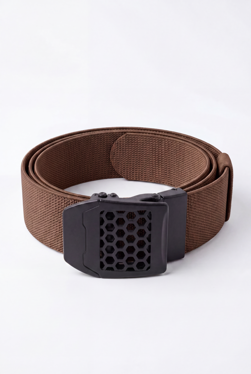 Men’s Tomato Store Core Web Belt Matte Solid Plate Buckle Low Profile Closure Smooth Lock Mechanism