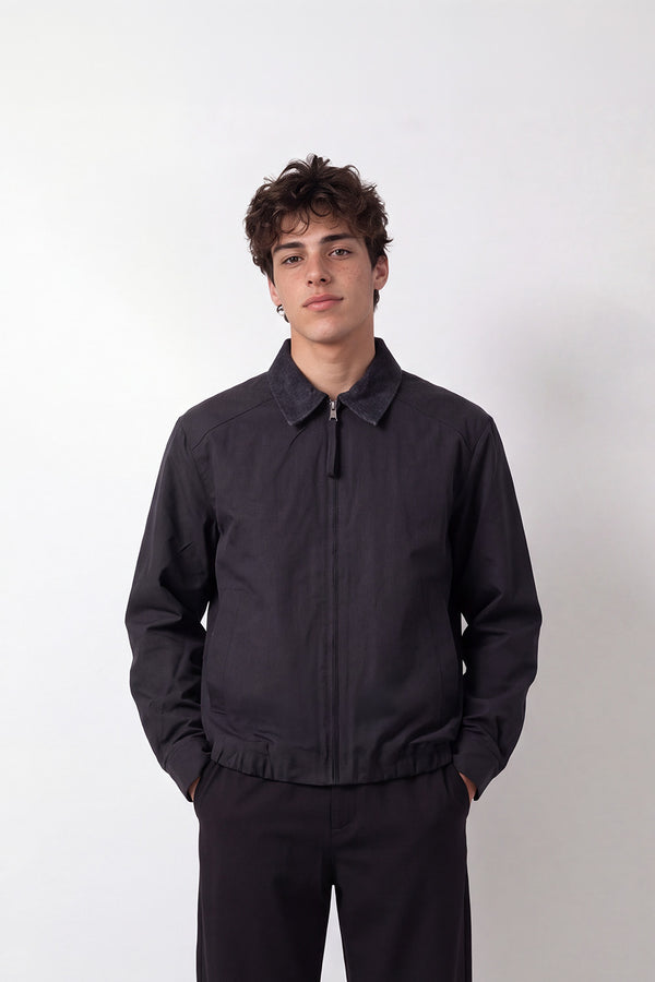 Men's Tomato Store Waterproof Woven Jacket Contrast Collar Full-Zip Slim Fit