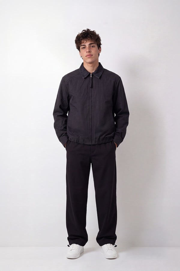 Men's Tomato Store Waterproof Woven Jacket Contrast Collar Full-Zip Slim Fit