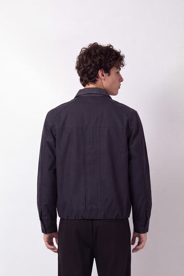 Men's Tomato Store Waterproof Woven Jacket Contrast Collar Full-Zip Slim Fit