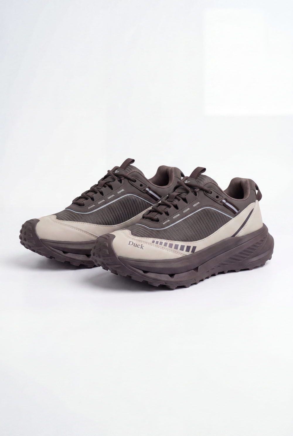 Men’s Tomato Store Trail Sneakers Breathable Mesh Panels Lace Up Closure Rugged Grip Sole Duck Shoes