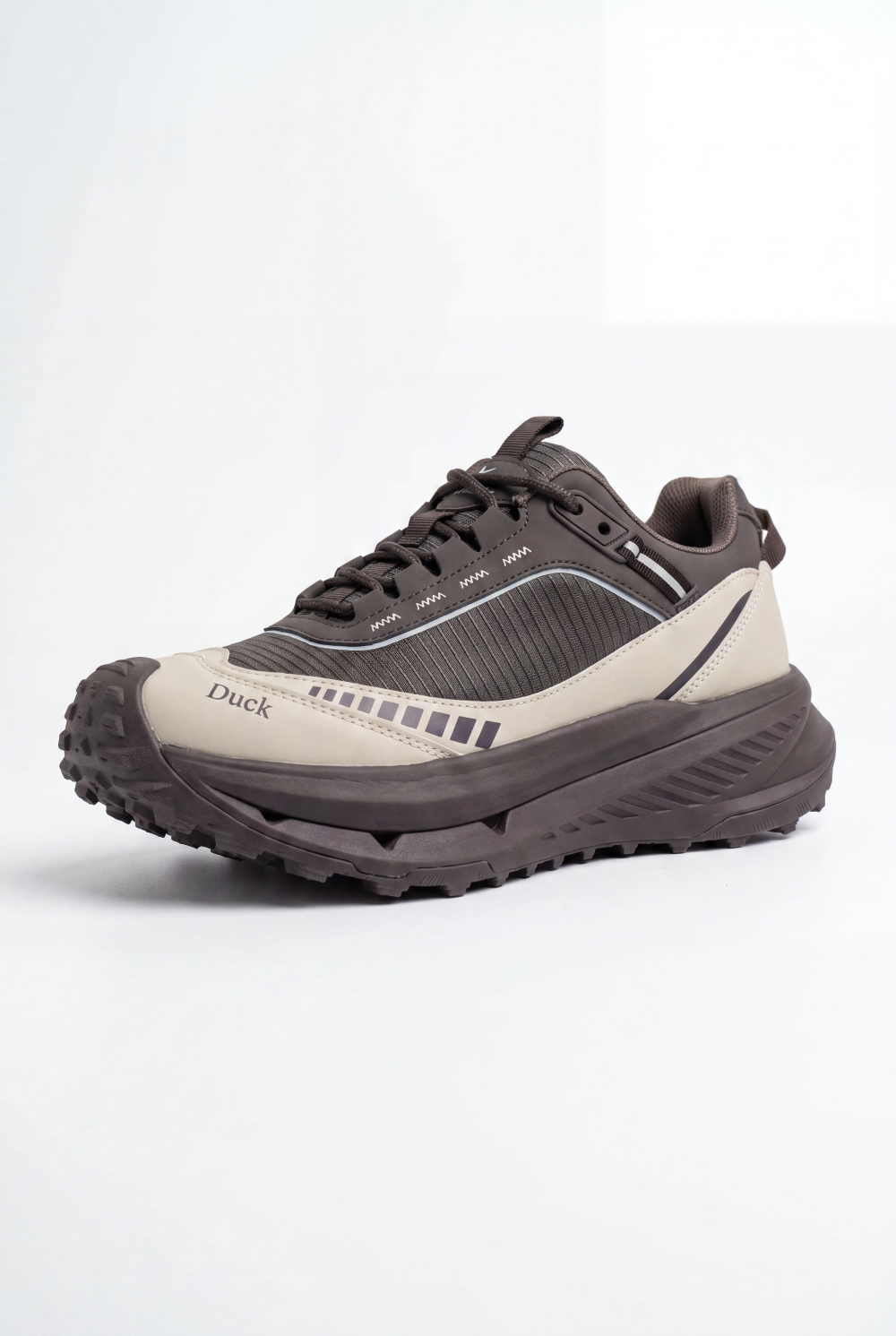 Men’s Tomato Store Trail Sneakers Breathable Mesh Panels Lace Up Closure Rugged Grip Sole Duck Shoes