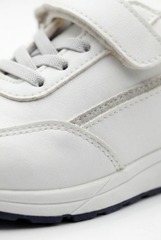 Boy's Versatile Sneaker Structured Feel For All-Day Support Subtle Stitching Details Hook And Loop Strap Shoes