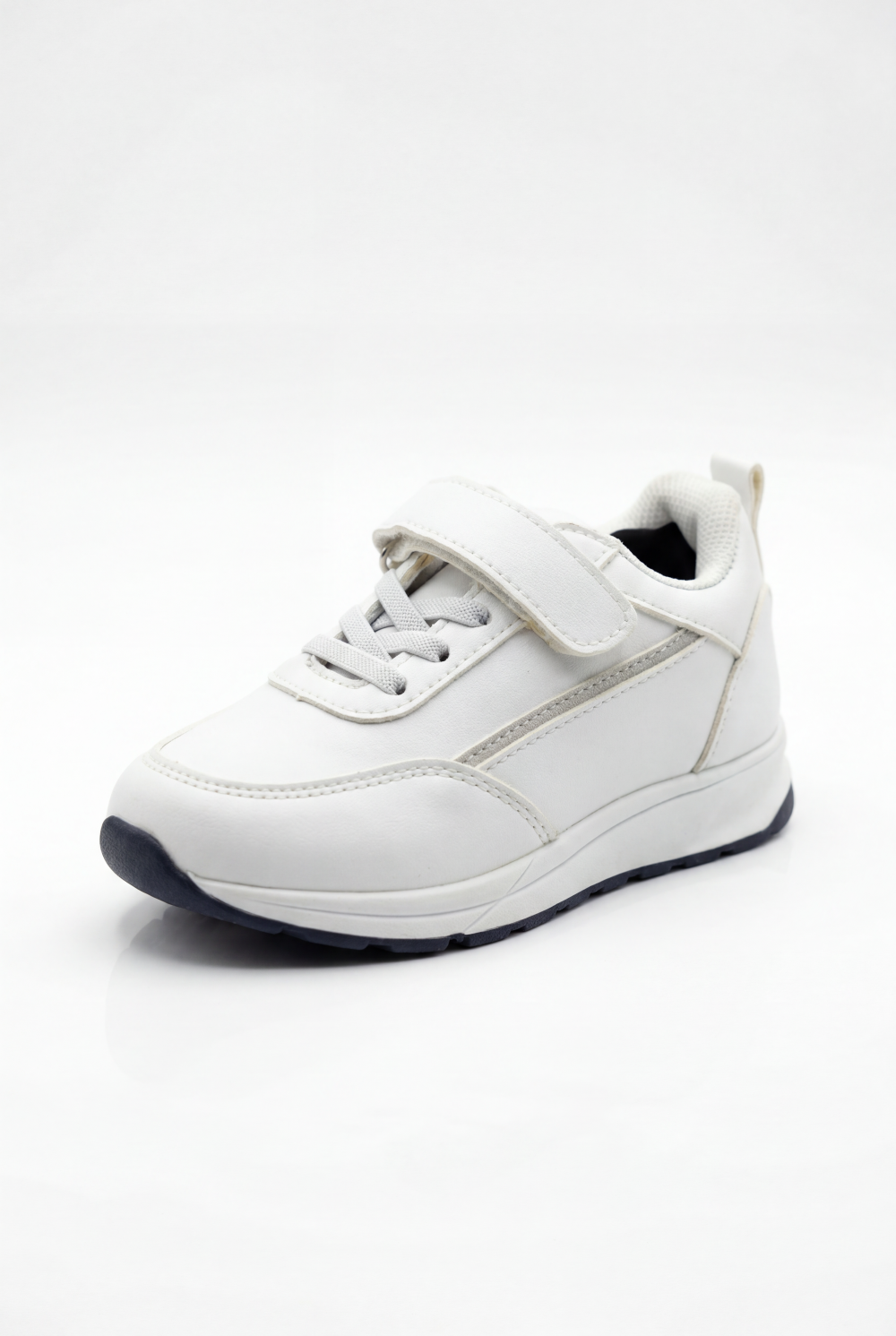 Boy's Versatile Sneaker Structured Feel For All-Day Support Subtle Stitching Details Hook And Loop Strap Shoes