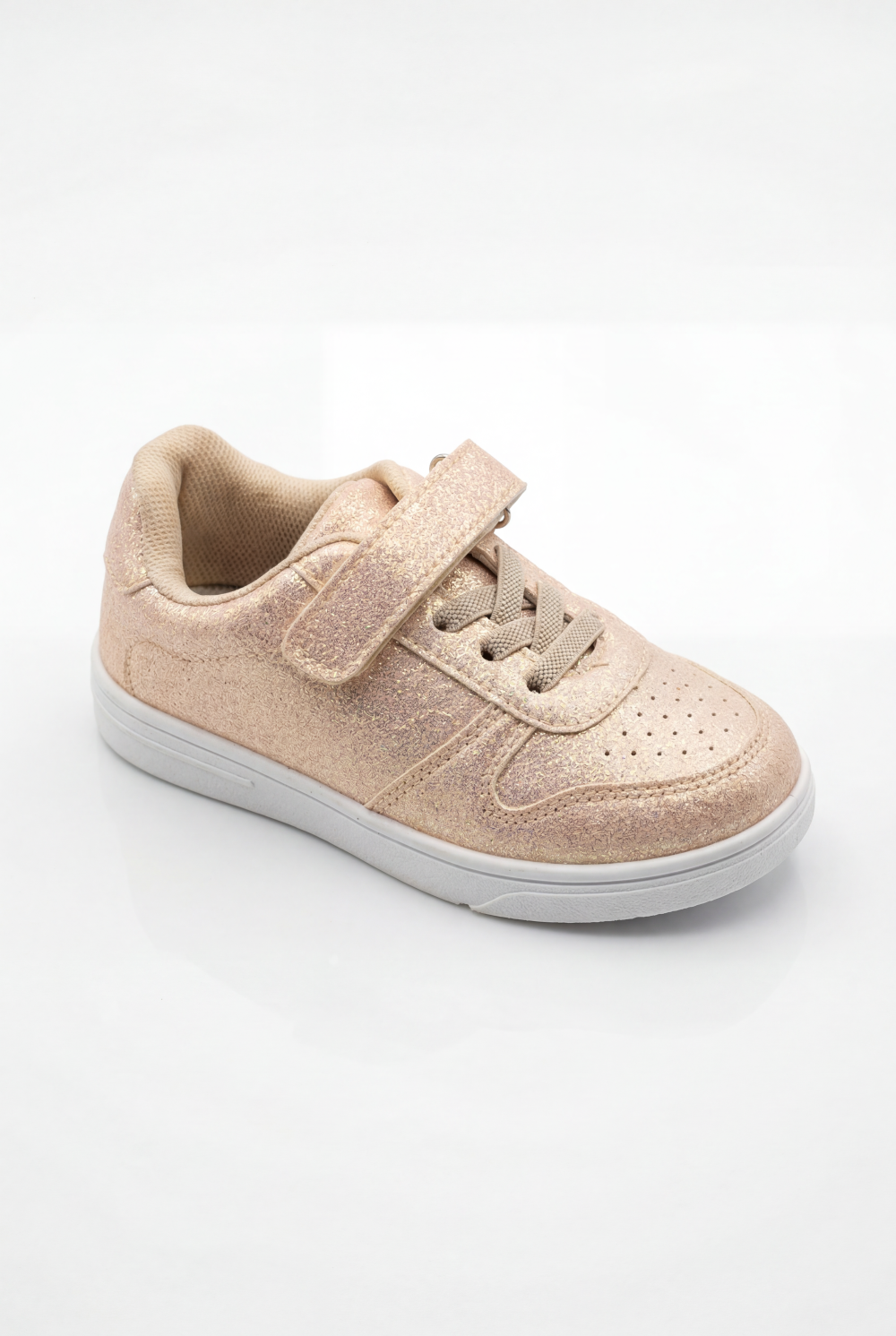 Girl's Sneakers Structured Long-Lasting Wear Hook And Loop Strap Elastic Laces Padded Collar Rubber Sole  Comfy Shoes