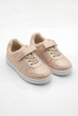 Girl's Sneakers Structured Long-Lasting Wear Hook And Loop Strap Elastic Laces Padded Collar Rubber Sole  Comfy Shoes