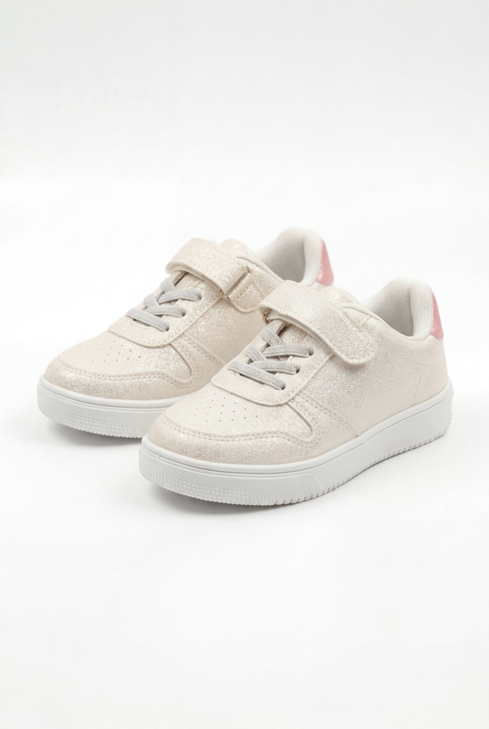Girl's Sneakers Structured Long-Lasting Wear Hook And Loop Strap Elastic Laces Padded Collar Rubber Sole  Comfy Shoes