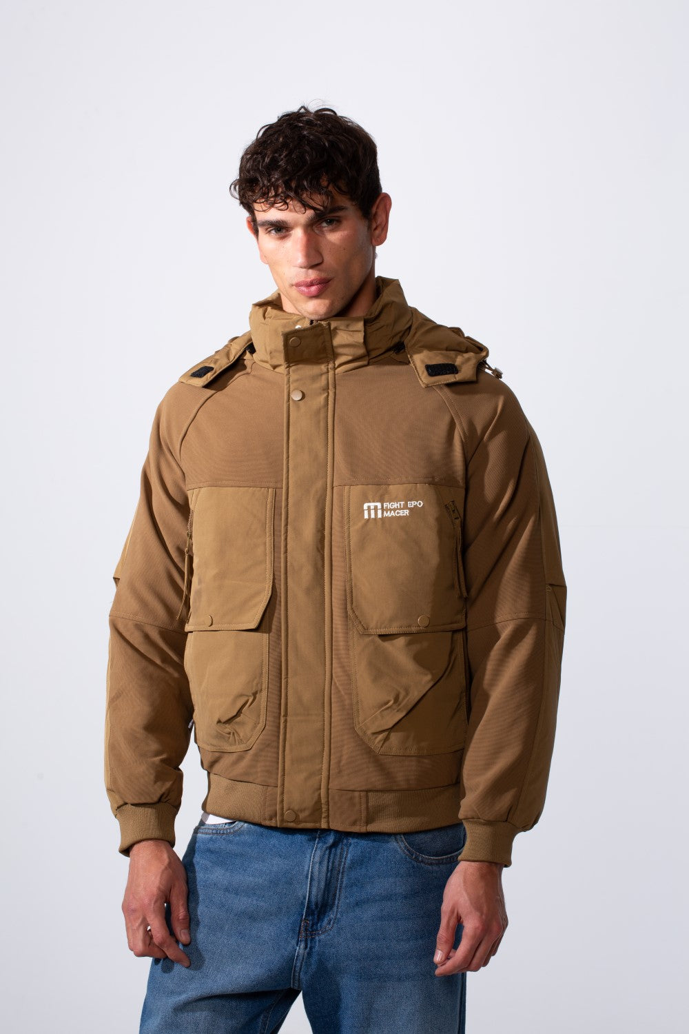 Men's Hooded Casual Utility Waterproof Jacket