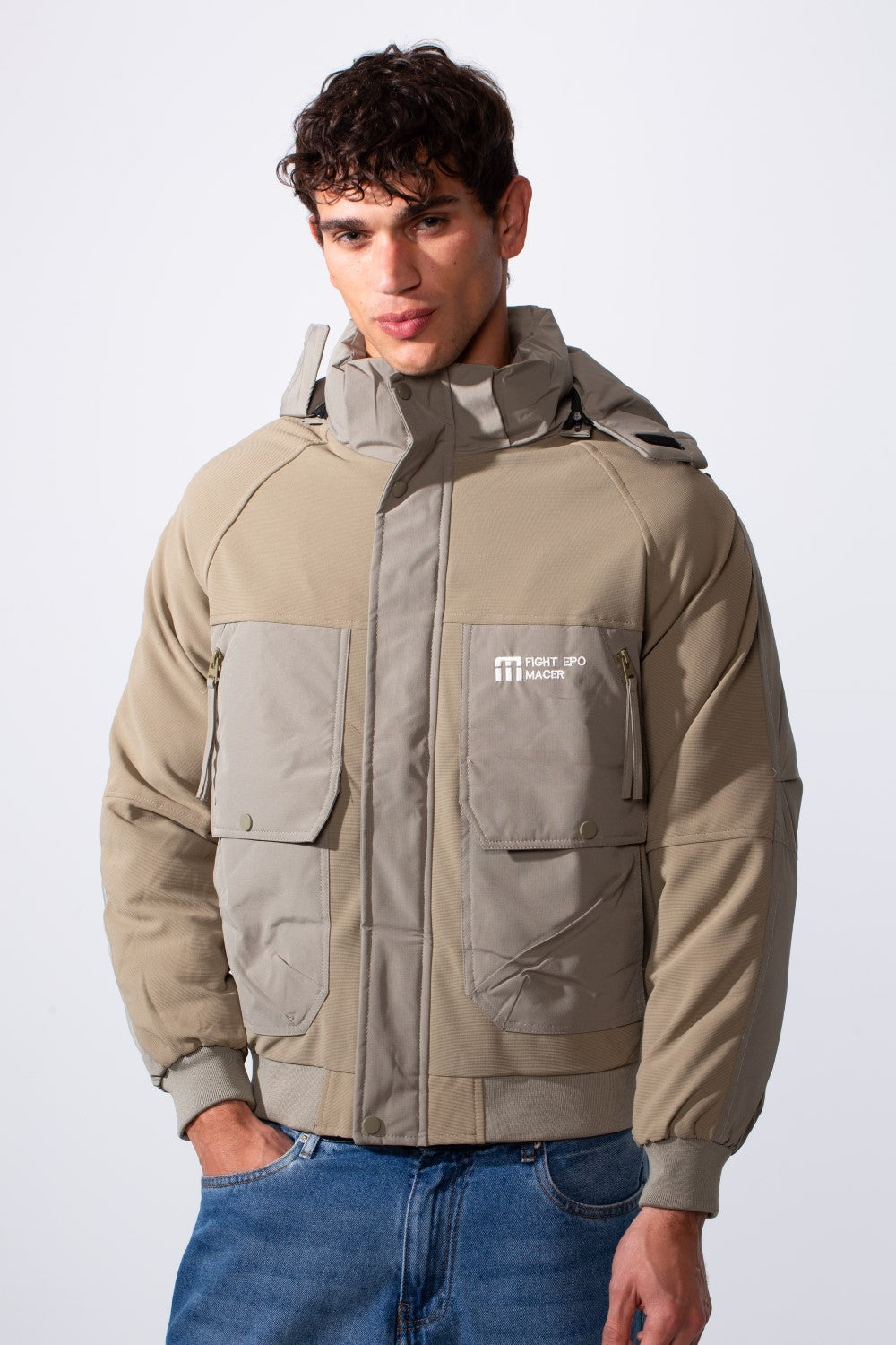 Men's Hooded Casual Utility Waterproof Jacket
