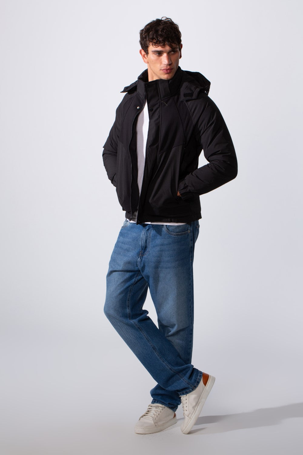 Men's Hooded Long Sleeve Basic Casual Waterproof Jacket