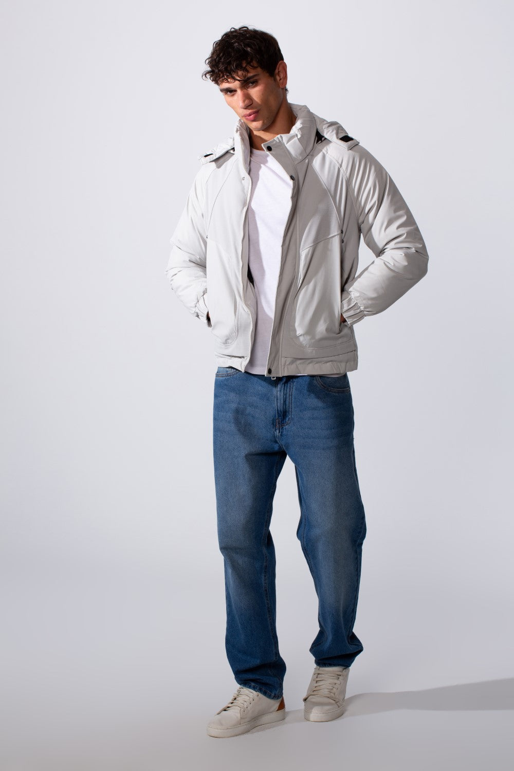 Men's Hooded Long Sleeve Basic Casual Waterproof Jacket