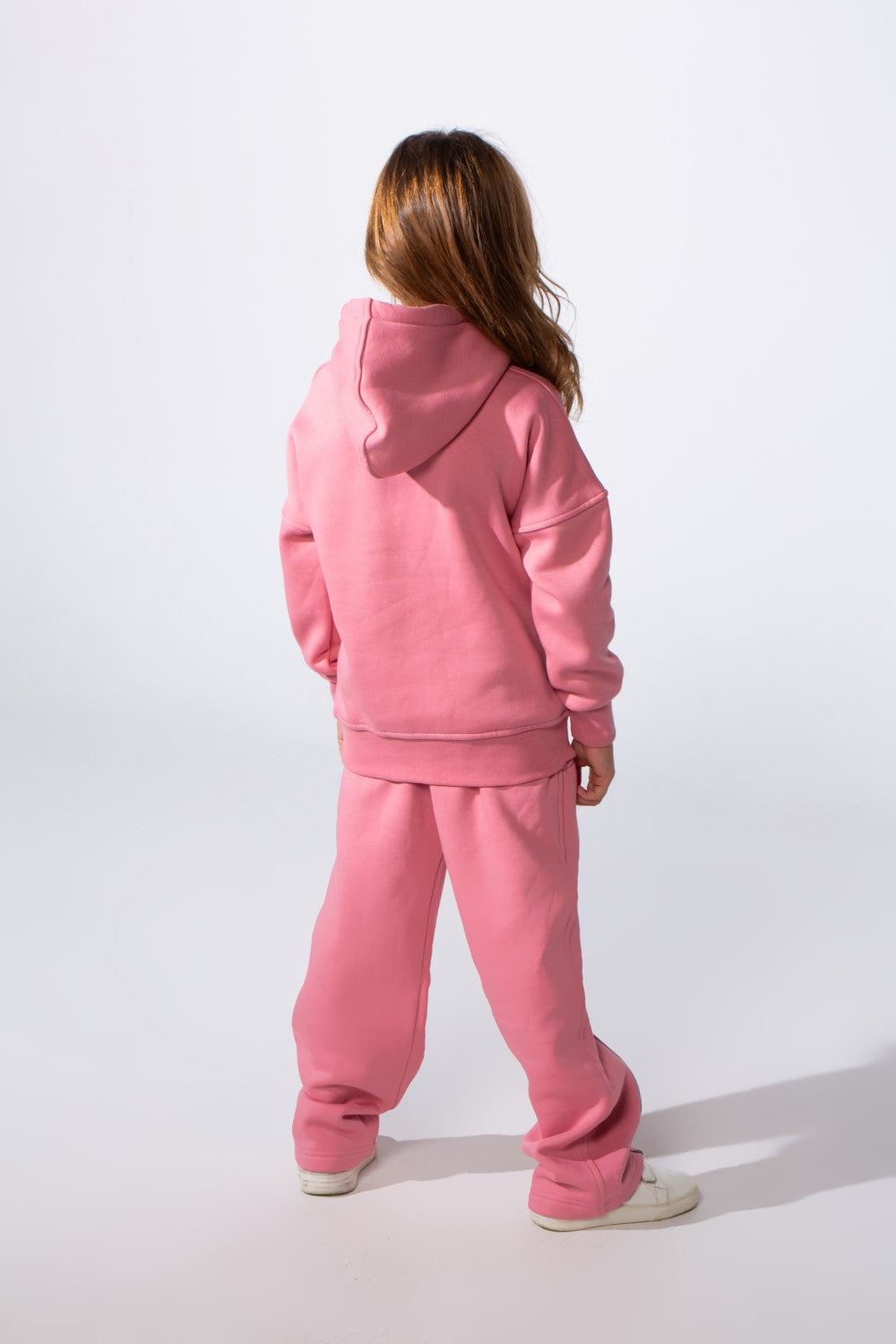 Girl's Slim Fit Two-Piece Tracksuit Set Milton Fabric With Front Kangaroo Pockets Daily Wear Outfit