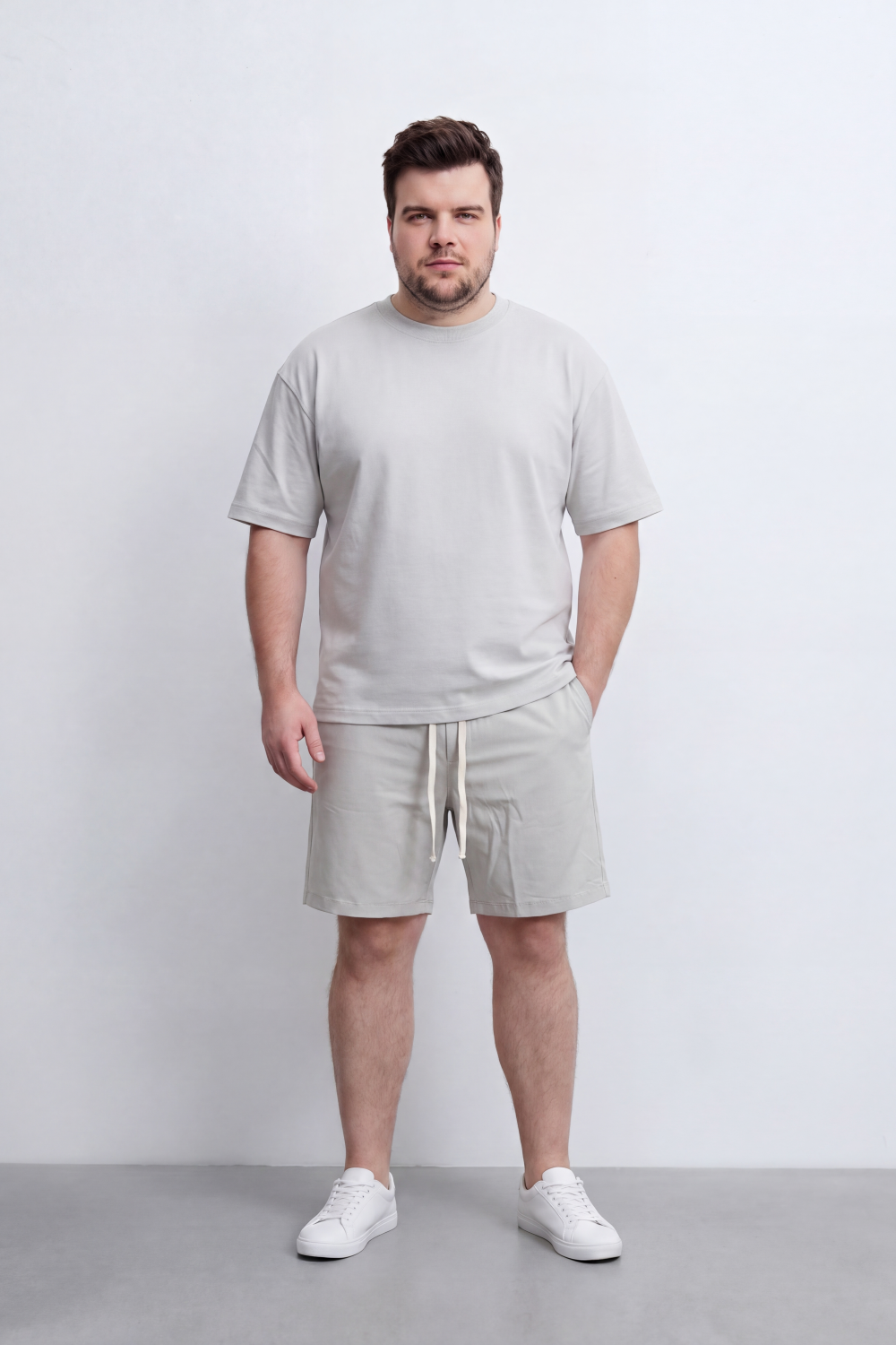 Men's Tomato Store Big Size Summer Melton Jersey Co-Ord Set Clean Monochrome Styling Easy Relaxed Fit