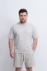 Men's Tomato Store Big Size Summer Melton Jersey Co-Ord Set Clean Monochrome Styling Easy Relaxed Fit