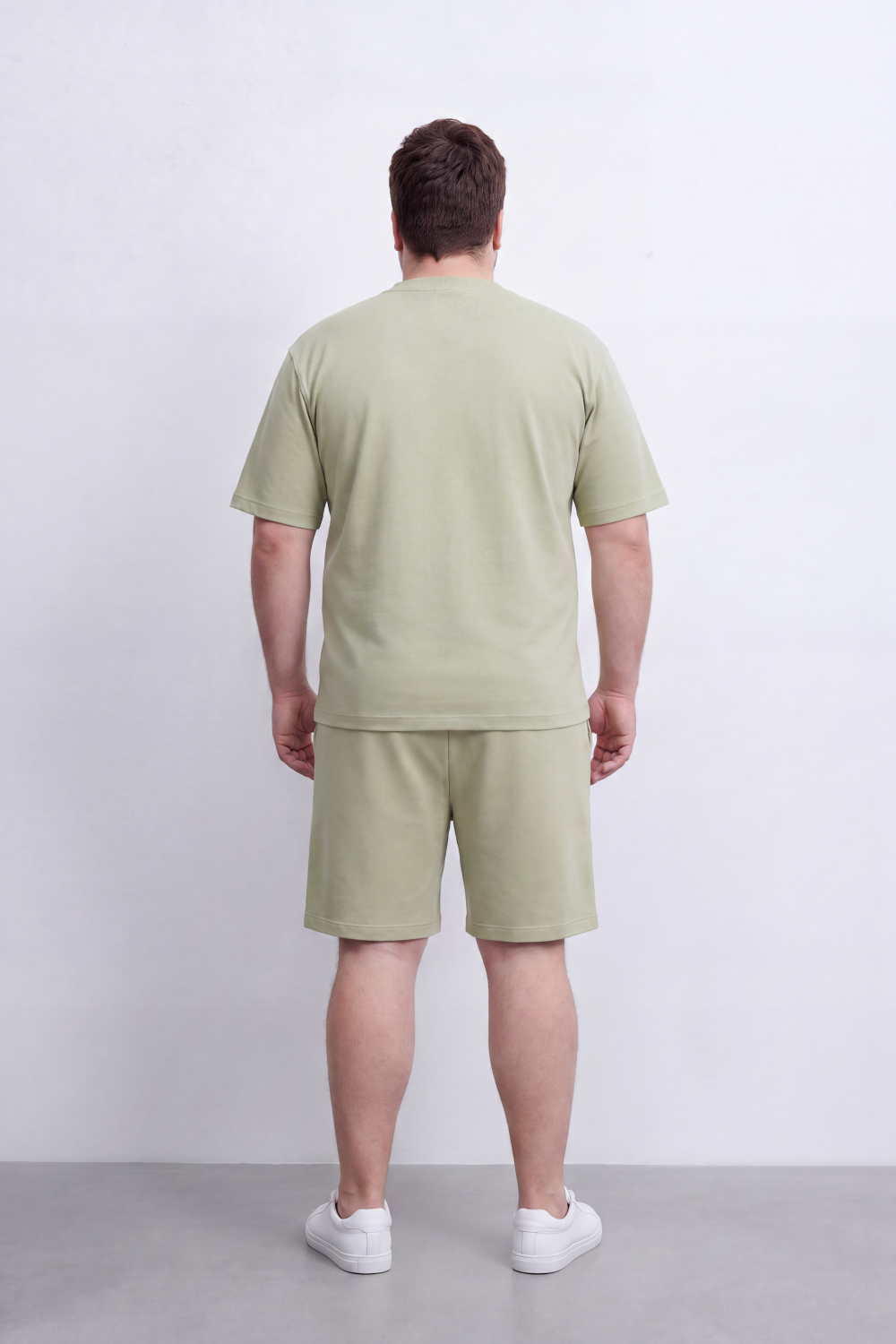 Men's Tomato Store Big Size Summer Melton Jersey Outfit Set Clean Monochrome Styling Easy Relaxed Fit