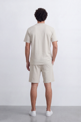 Men's Tomato Store Summer Melton Set Clean Minimal Styling Relaxed Silhouette Subtle Logo Detail Regulaer Fit Outfit