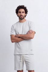 Men's Tomato Store Summer Melton Set Clean Minimal Styling Relaxed Silhouette Subtle Logo Detail Regulaer Fit Outfit