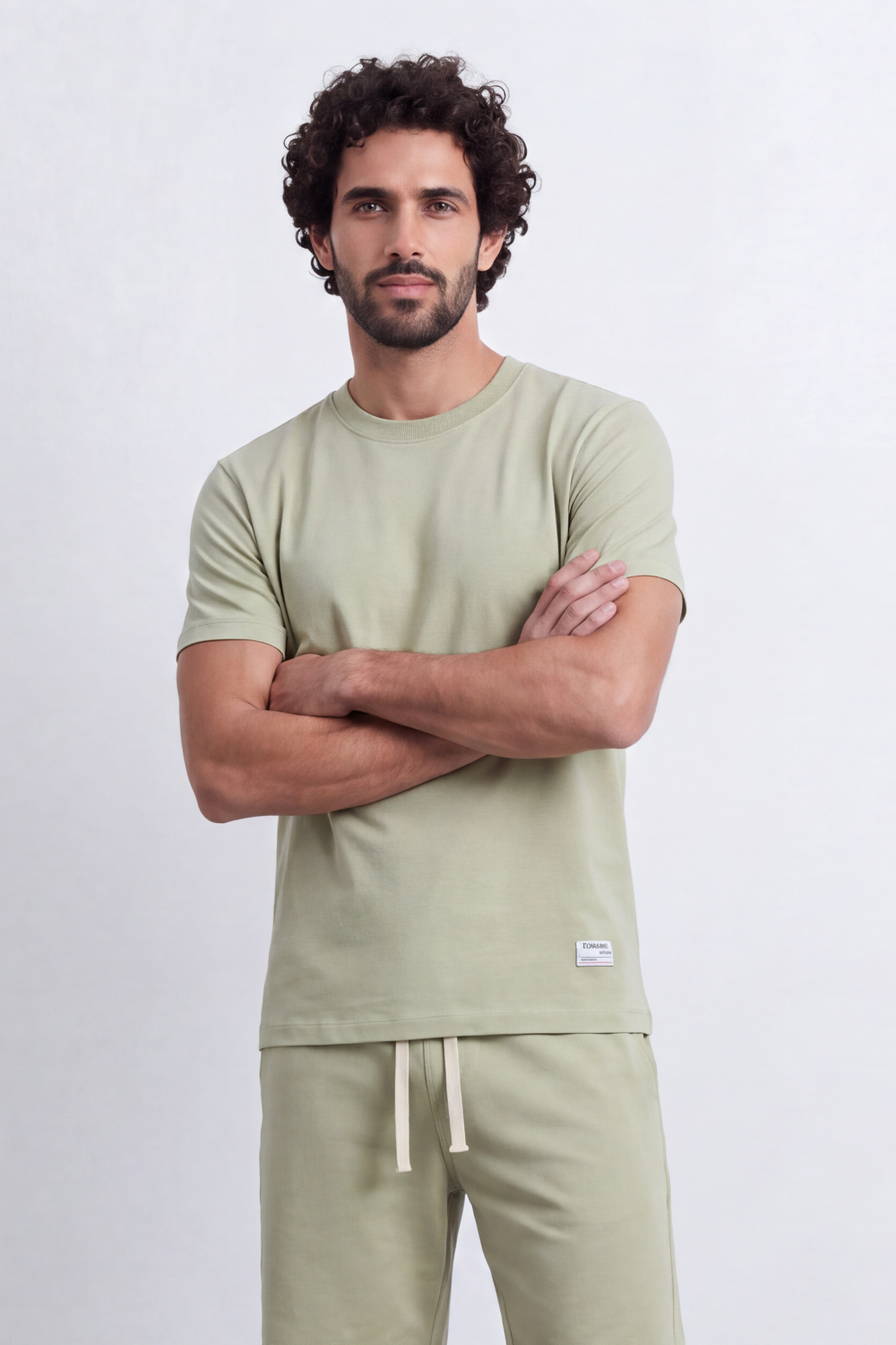 Men's Tomato Store Summer Melton Set Clean Minimal Styling Relaxed Silhouette Subtle Logo Detail Regulaer Fit Outfit