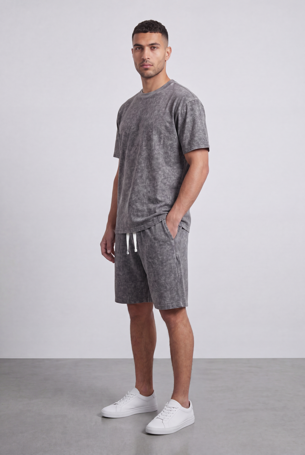 Men’s Tomato Store Matching Set Washed Mineral Finish Oversize Outfit