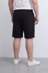 Men's Tomato Store Big Size Summer Melton Bermuda Shorts Elastic Waist Fringed Drawstring Detail