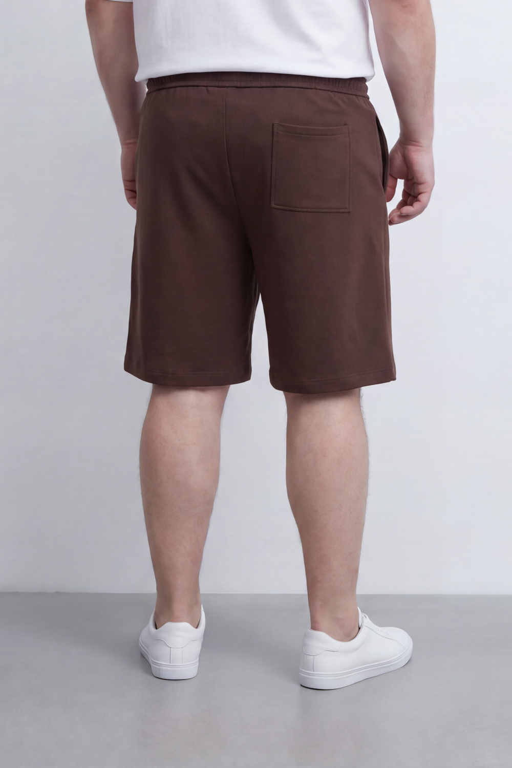 Men's Tomato Store Big Size Summer Melton Bermuda Shorts Elastic Waist Fringed Drawstring Detail
