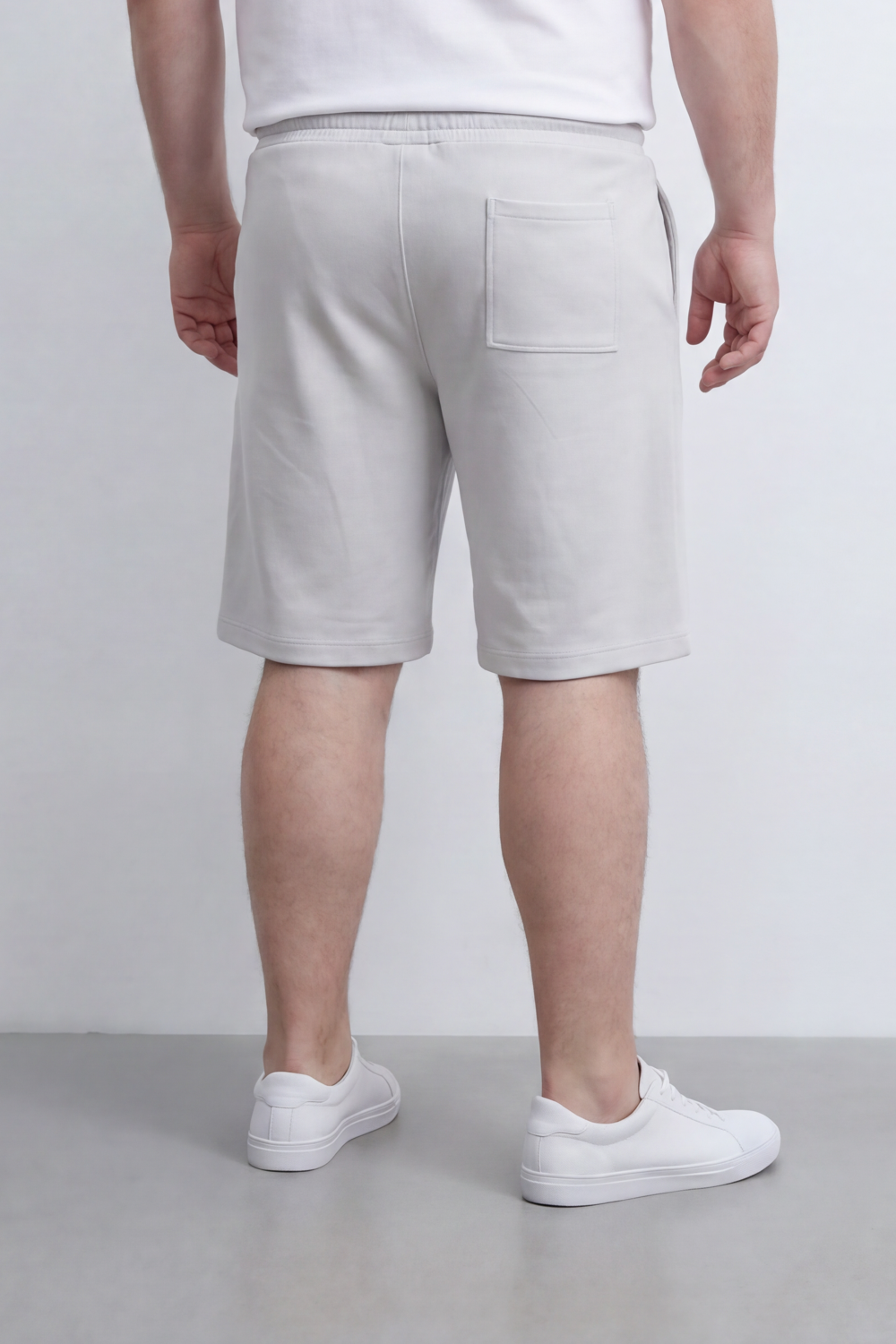 Men's Tomato Store Big Size Summer Melton Bermuda Shorts Elastic Waist Fringed Drawstring Detail