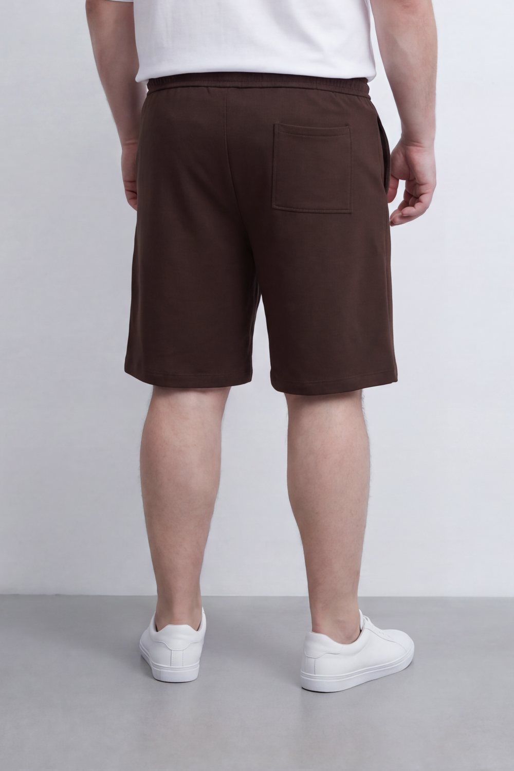 Men's Tomato Store Big Size Summer Melton Bermuda Shorts Elastic Waist Fringed Drawstring Detail