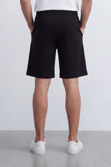 Men's Tomato Store Summer Cotton Bermuda Shorts Summer Melton Bagy Fit Elastic Waist Fringed Drawstring Detail